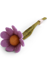 Gry & Sif Vilten Bloem, Anemone w/ Leaf - Light Purple