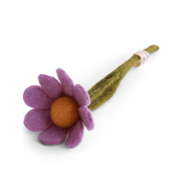 Gry & Sif Vilten Bloem, Anemone w/ Leaf - Light Purple