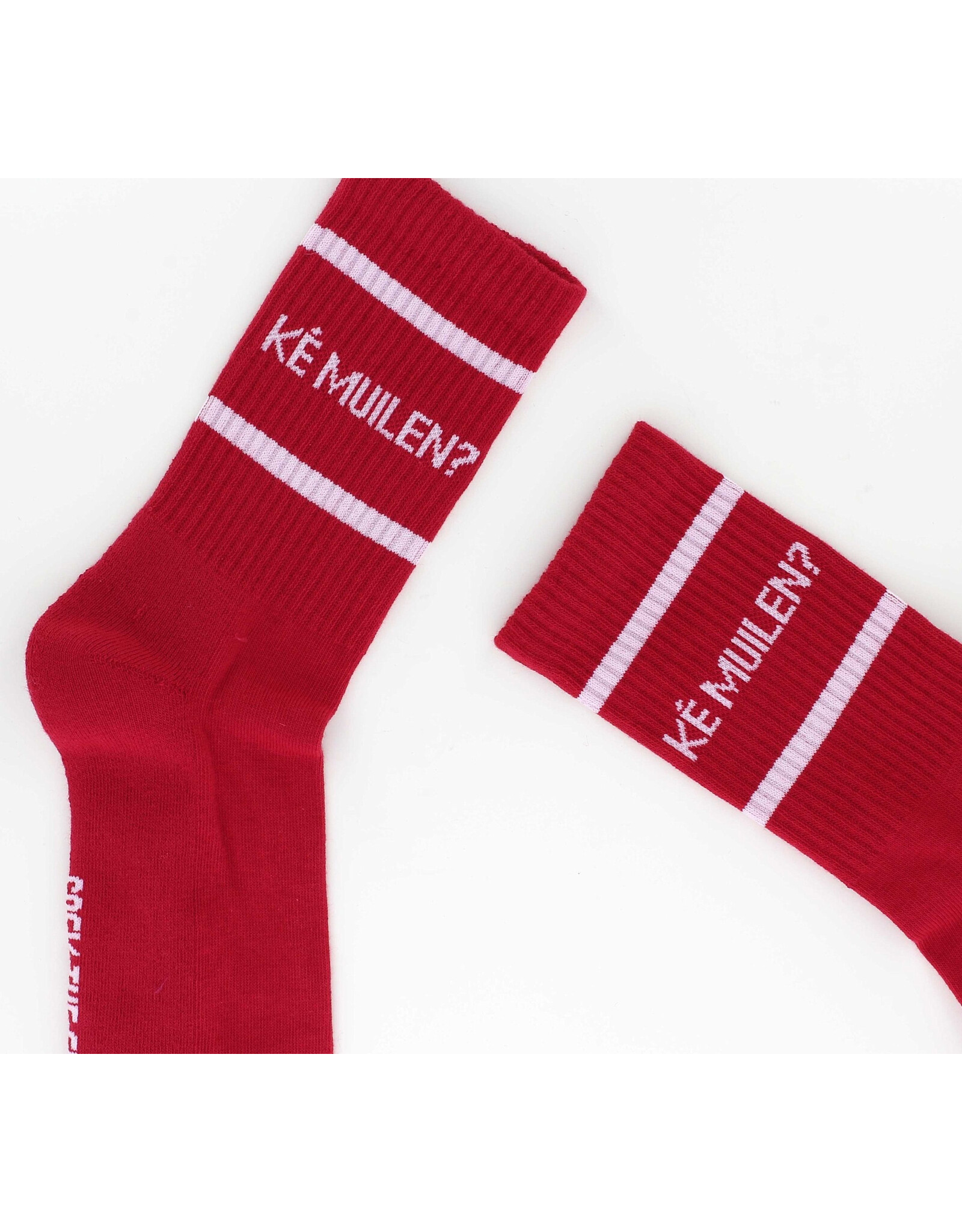 Sock The City Gentse sokken - Ké Muilen, Rood - Katoen - One size