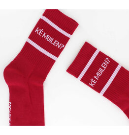 Sock The City Gentse sokken - Ké Muilen, Rood - Katoen - One size