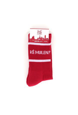 Sock The City Gentse sokken - Ké Muilen, Rood - Katoen - One size