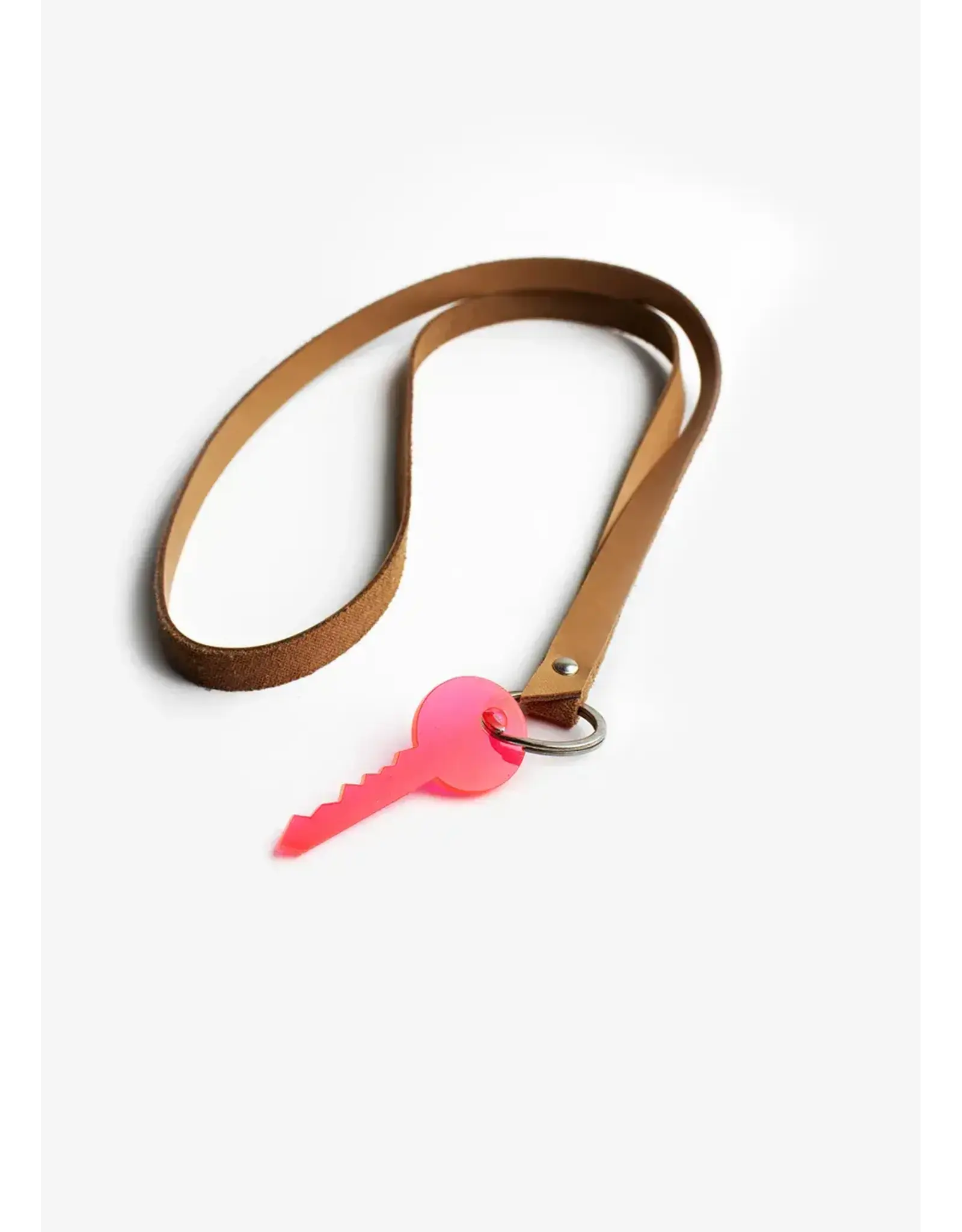 Puc The Key / Long -  Cognac / Neon Orange key