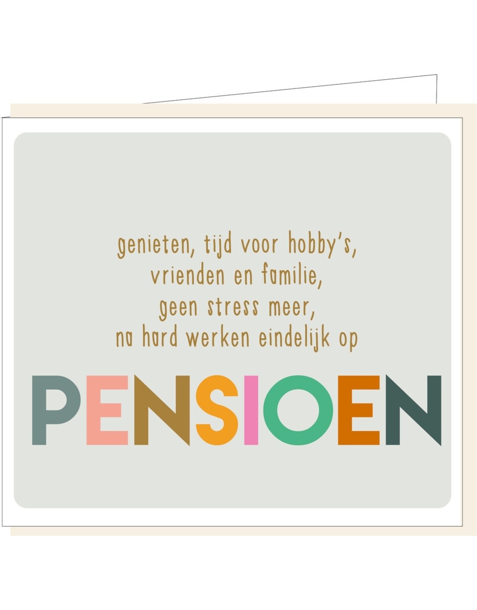 Mail-Box Wenskaart - Pensioen - Dubbele kaart + Envelop