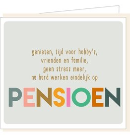 Mail-Box Wenskaart - Pensioen - Dubbele kaart + Envelop