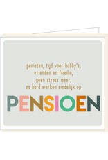 Mail-Box Wenskaart - Pensioen - Dubbele kaart + Envelop