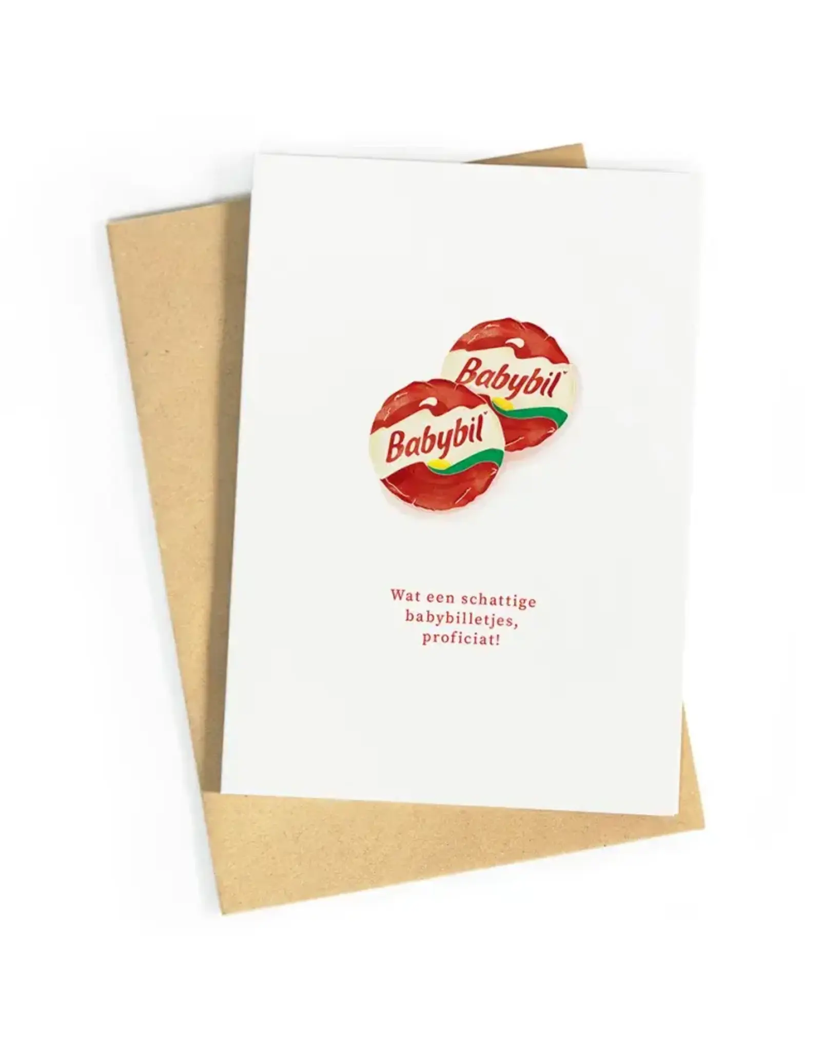 Studio Zwoane Wenskaart - Babybilletjes - Dubbele kaart + Envelop
