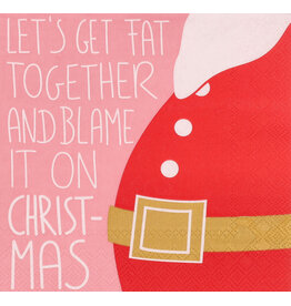 Raeder Servetten - Let's get fat together - 33x33cm