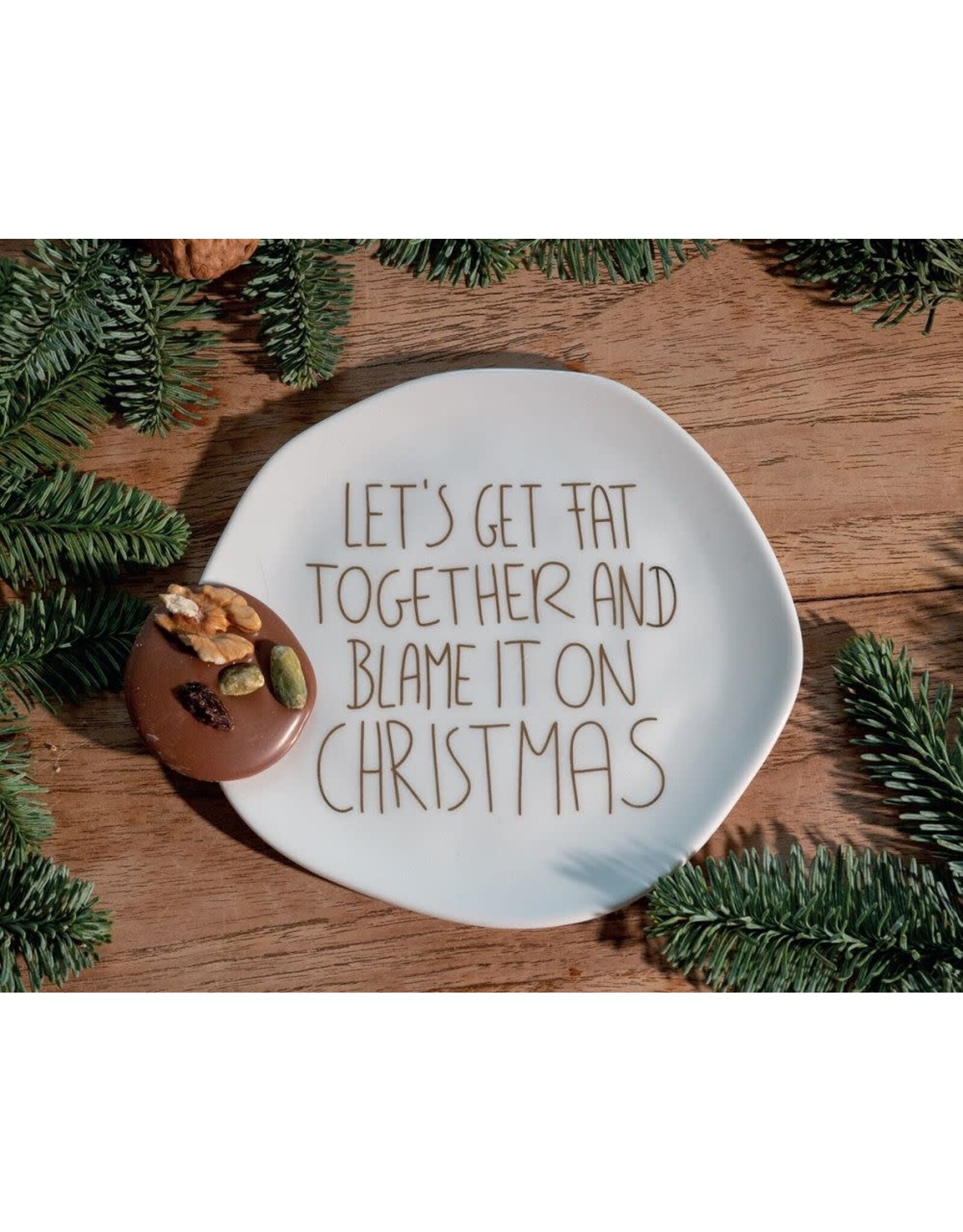 Raeder Bordje, Let's Get fat together - Ø 14cm