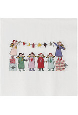 Raeder Servetten - Heavenly Sisters, Wit - 25x25cm