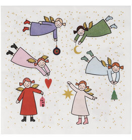 Raeder Servetten - Heavenly Sisters, Wit - 33x33cm