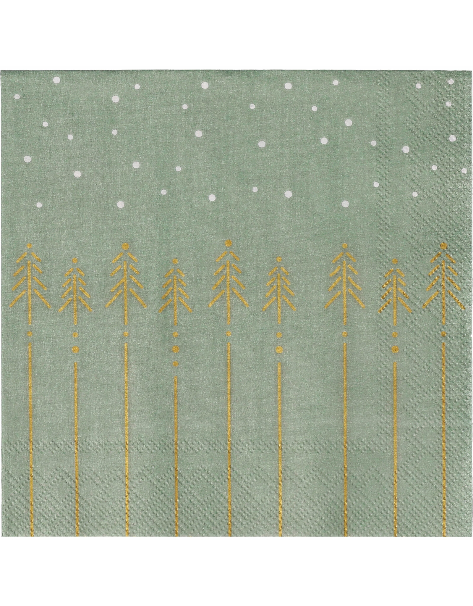 Raeder Servetten - Kerstboom en Sneeuw - 25x25 cm