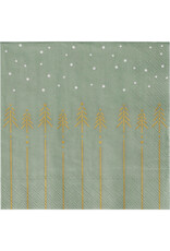 Raeder Servetten - Kerstboom en Sneeuw - 25x25 cm