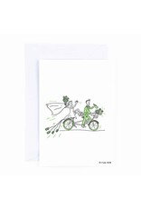 Studio Flash Wenskaart - Wedding Tandem - Letterpress kaart + Envelop