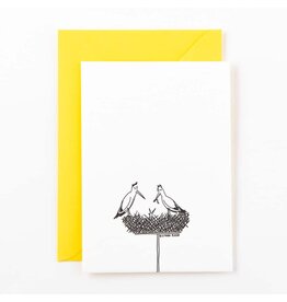 Studio Flash Wenskaart - Stark Baby Nest - Letterpress Kaart + Envelop