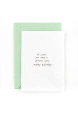 Studio Flash Wenskaart - At least you have a younger wife - Letterpress Kaart + Envelop