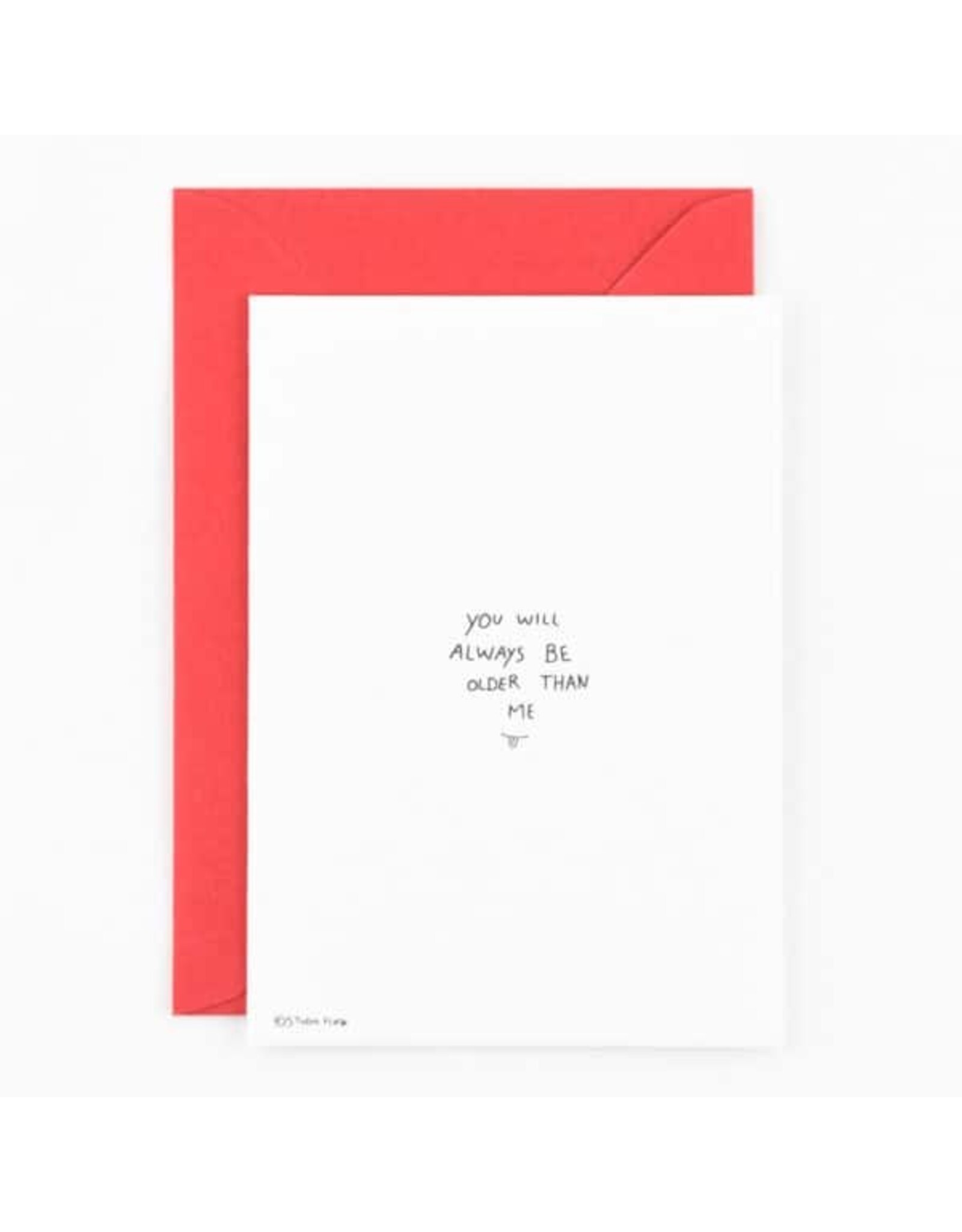 Studio Flash Wenskaart - Older than me - Letterpress Kaart + Envelop