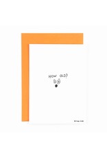 Studio Flash Wenskaart - How old? - Letterpress Kaart + Envelop