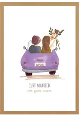 Adams Art Wenskaart - Just Married - Postkaart + Envelop