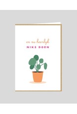 Studio Mie Wenskaart - En nu heerlijk niks doen - Dubbele kaart + Enveloppe