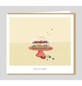 Studio Mie Wenskaart - Gefelicitaart - Dubbele kaart + Envelop