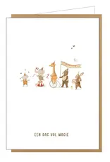 Studio Lin Wenskaart - Een dag vol magie - Dubbele kaart + Envelop