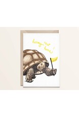 Kathings Wenskaart - Tortoise, New Home - Dubbele kaart + Envelop
