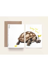 Kathings Wenskaart - Tortoise, New Home - Dubbele kaart + Envelop