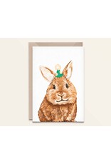 Kathings Wenskaart - Konijn, Rabbit Big - Dubbele kaart + Envelop