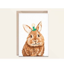 Kathings Wenskaart - Konijn, Rabbit Big - Dubbele kaart + Envelop