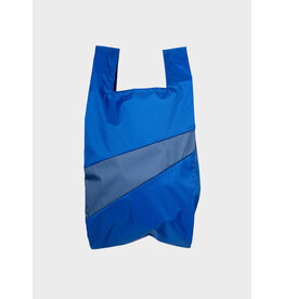 Susan Bijl Shopping bag M, Blue & Dark Petrol - 27 x 55 x 18 cm