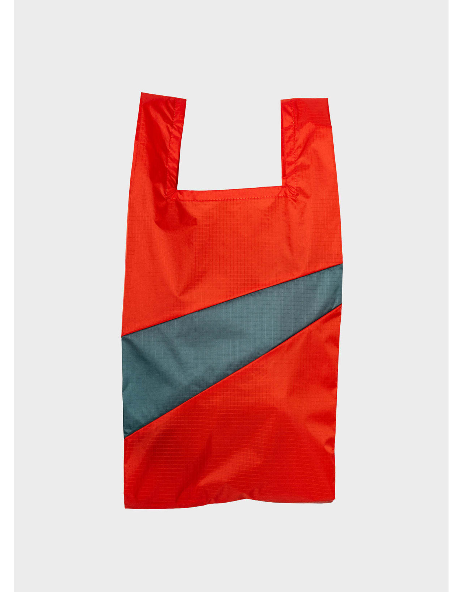 Susan Bijl Shopping bag M, Red Alert & Pine - 27 x 55 x 18 cm