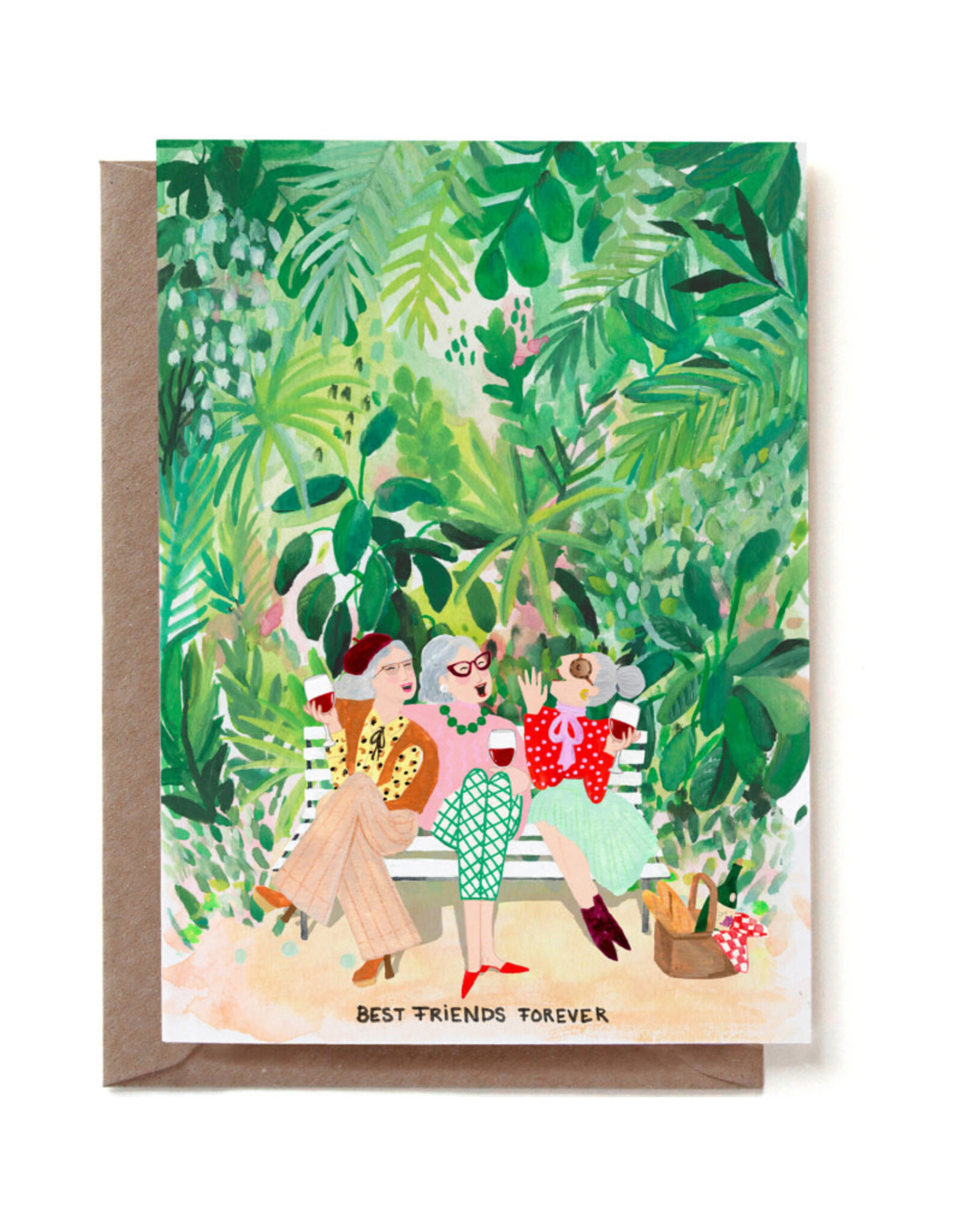 Reddish Design Wenskaart - Best Friends Forever - Dubbele kaart + Envelope