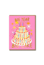 Carolyn Suzuki Goods Wenskaart - Gigantic Cake - Dubbele kaart + Envelop