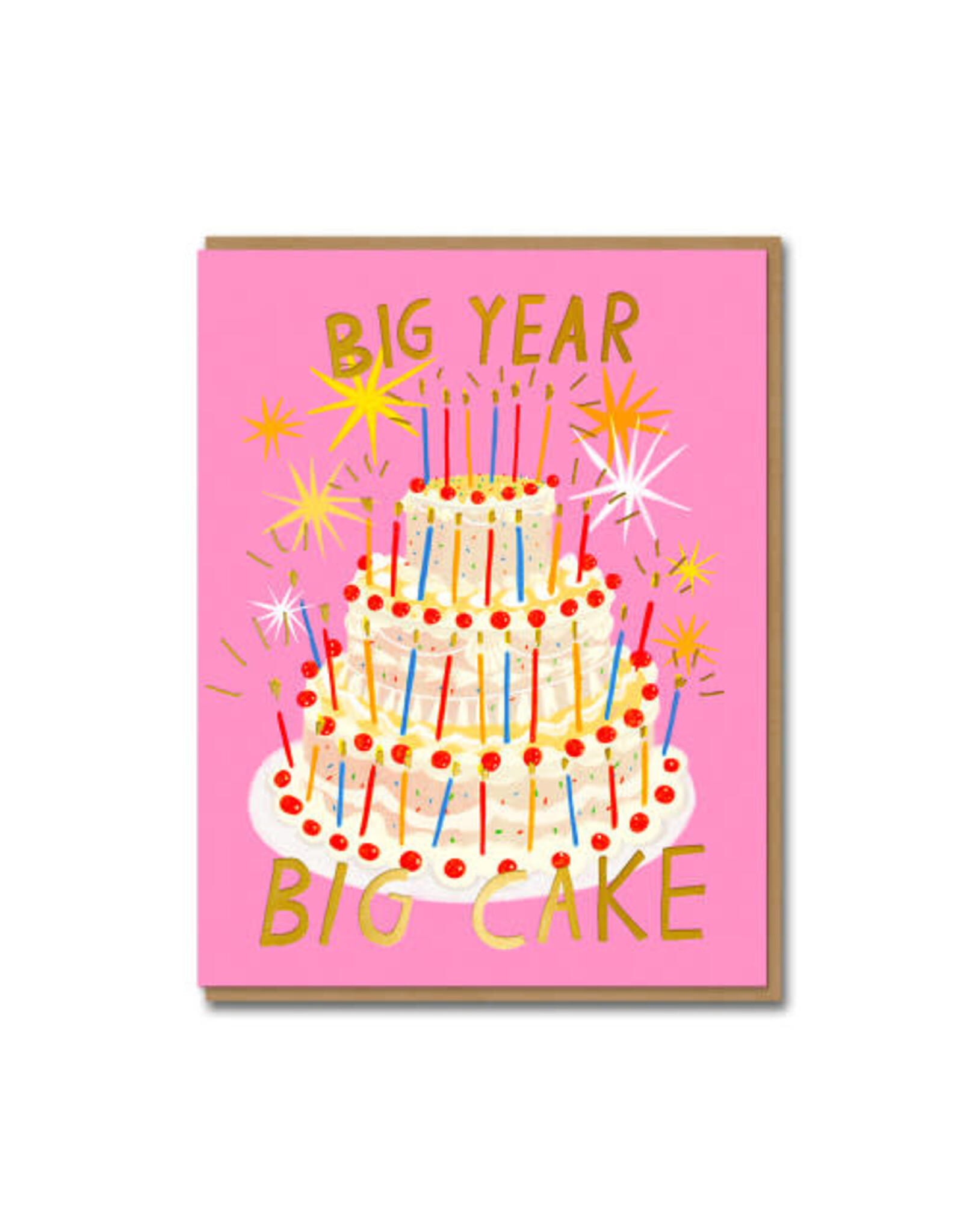 Carolyn Suzuki Goods Wenskaart - Gigantic Cake - Dubbele kaart + Envelop