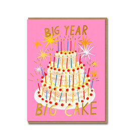 Carolyn Suzuki Goods Wenskaart - Gigantic Cake - Dubbele kaart + Envelop