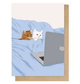 East End Wenskaart - Catflix - Dubbele kaart + Envelop