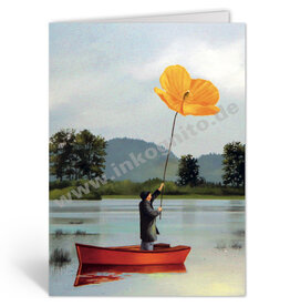 Inkognito Wenskaart - Waving for spring - Dubbele kaart + Envelop