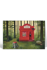 Inkognito Wenskaart - Bookshop in the Woods - Dubbele kaart + Envelop