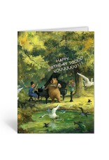 Inkognito Wenskaart - Beer, Happy Birhtday - Dubbele kaart + Envelop