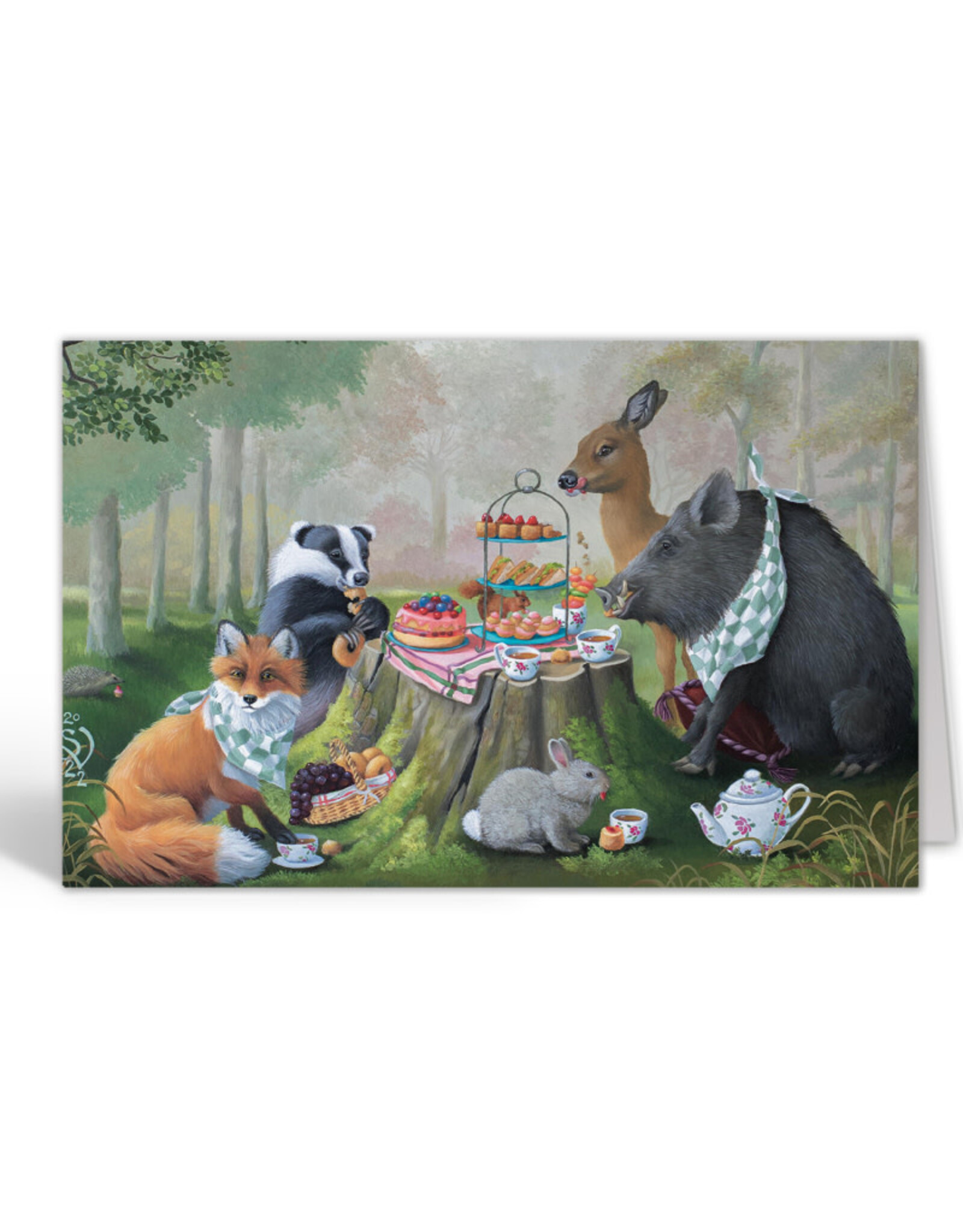 Inkognito Wenskaart - Picnic - Dubbele kaart + Envelop