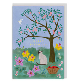 Ohh Deer Wenskaart - Garden Kitty - Dubbele kaart + Envelop