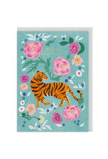 Ohh Deer Wenskaart - Tiger Bloom - Dubbele kaart + Envelop