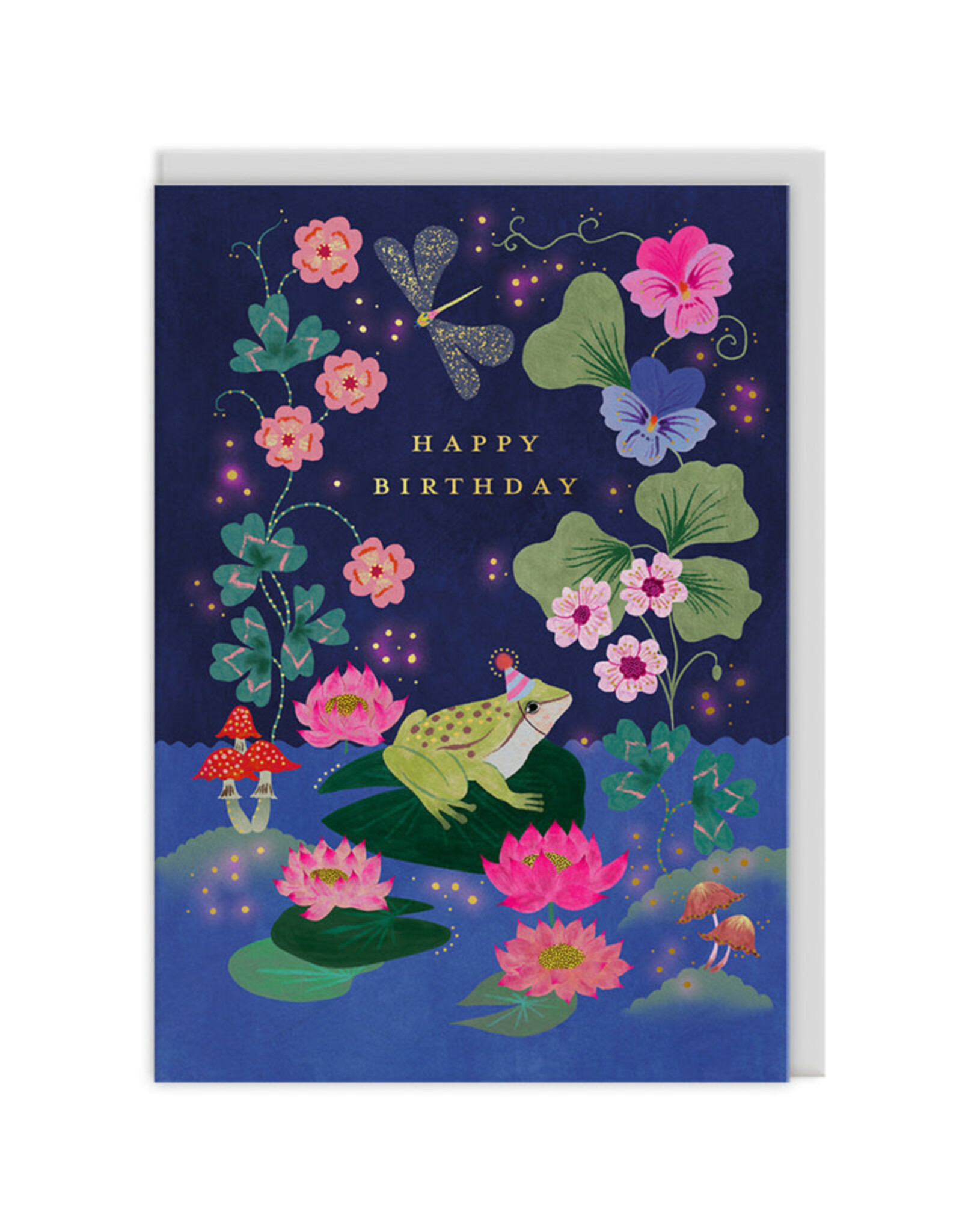 Ohh Deer Wenskaart - Lilipad Frog - Dubbele kaart + Envelop
