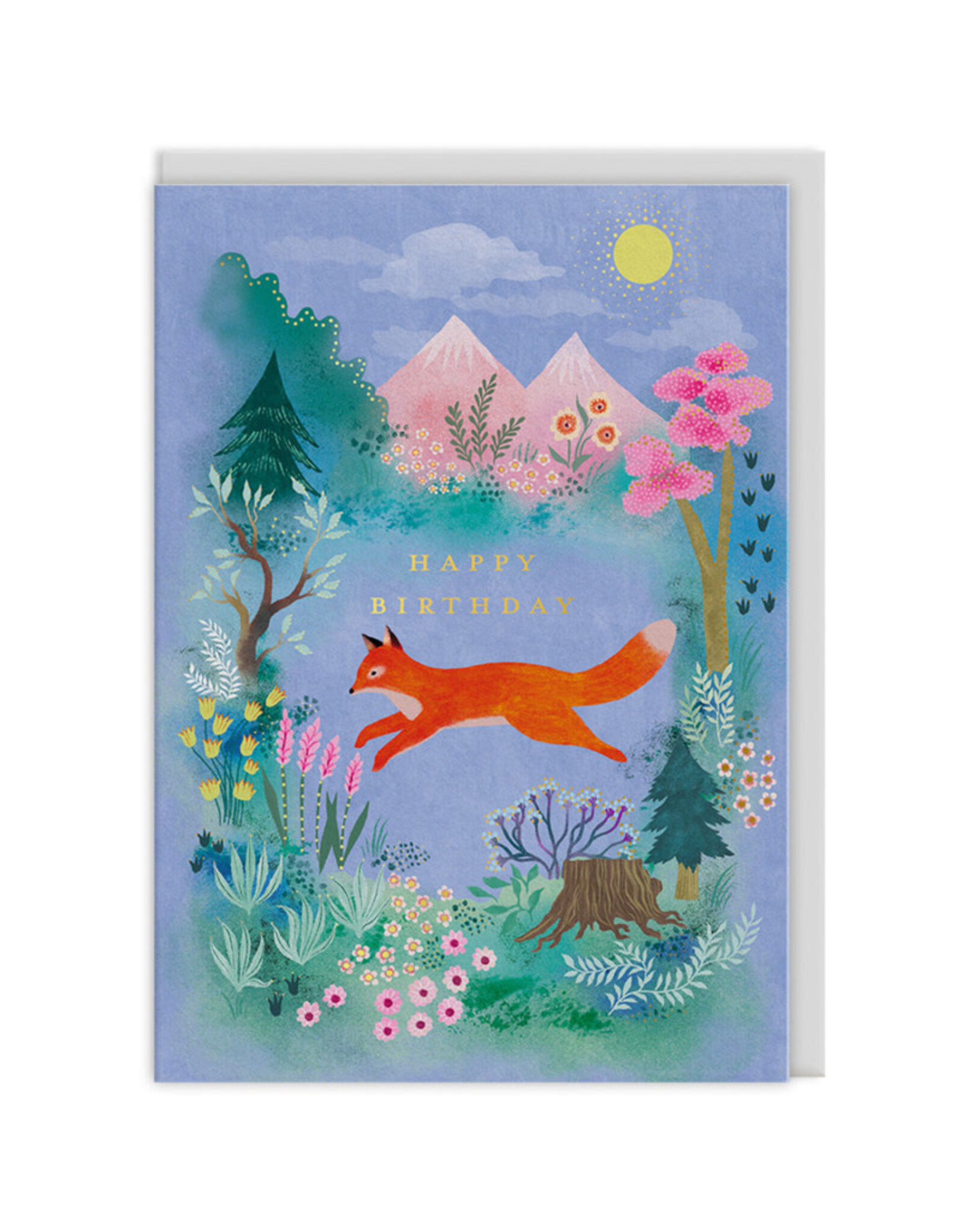 Ohh Deer Wenskaart - Mountain Fox - Dubbele kaart + Envelop