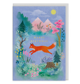 Ohh Deer Wenskaart - Mountain Fox - Dubbele kaart + Envelop