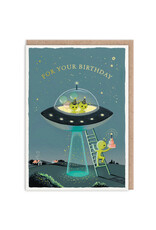 Ohh Deer Wenskaart - Aliens - Dubbele kaart + Envelop