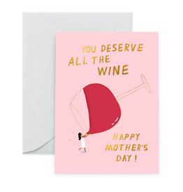 Carolyn Suzuki Goods Wenskaart - All the vino - Dubbele kaart + Envelop