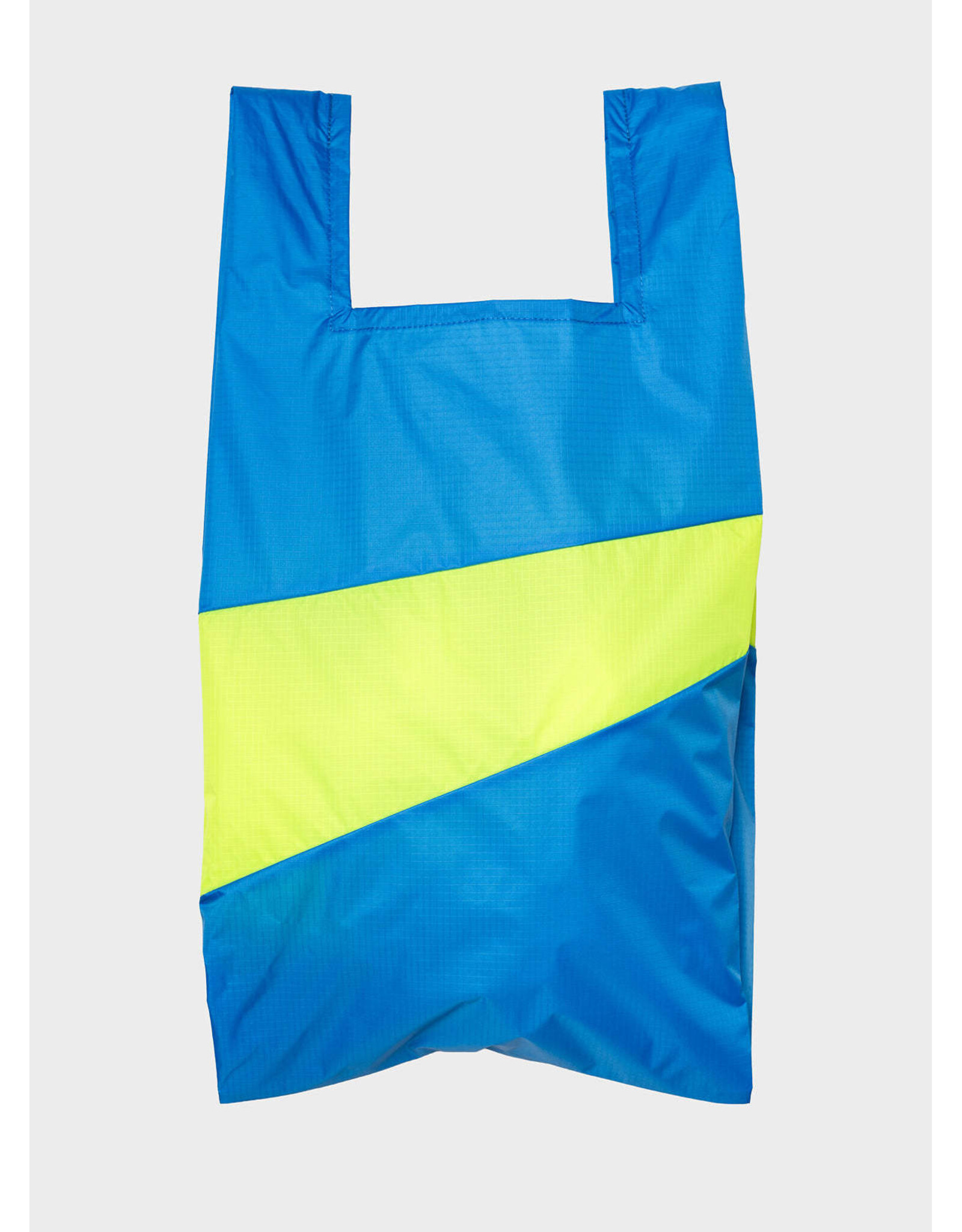 Susan Bijl Shopping bag L, Wave & Fluo Yellow - 37,5 x 69 x 34cm