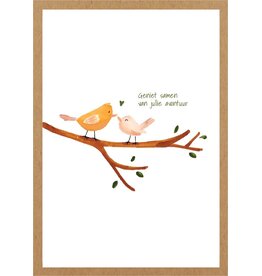 Adams Art Wenskaart - Geniet samen van jullie avontuur - Postkaart + Envelop