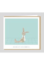 Studio Mie Wenskaart - Welkom lief klein hummeltje - Dubbele kaart + Envelop